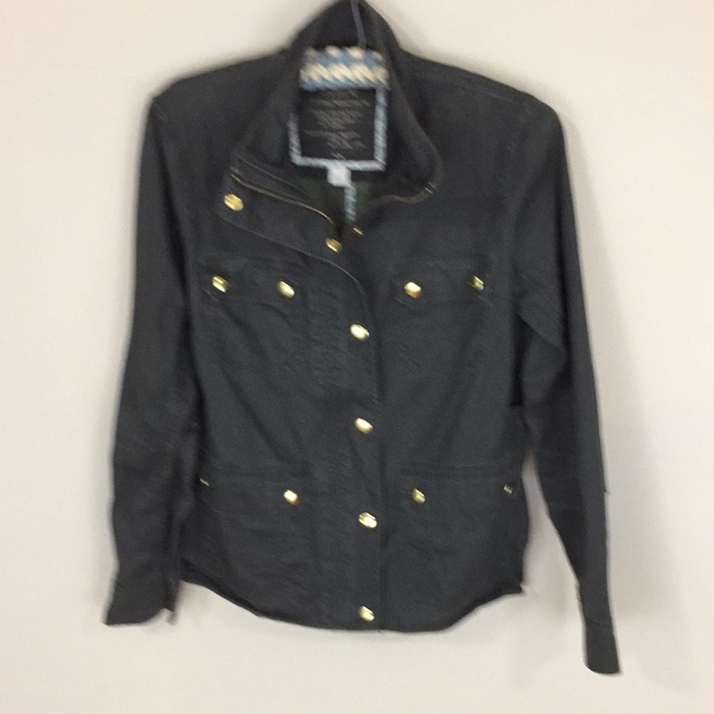 J Crew  Green Relaxed Boyfriend Field Jacket Coat Size Medium